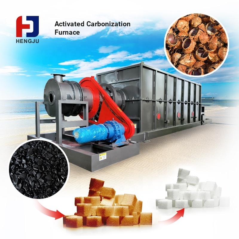 Mini coconut shell activated charcoal activated carbon machine wood activated carbon making machine activated rotary kiln