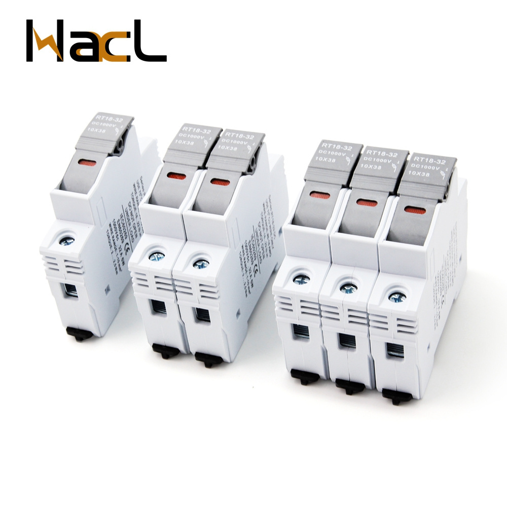 Din Rail Fuse Holder 1000V Solar Fuse Holders with 10x38 Fuse