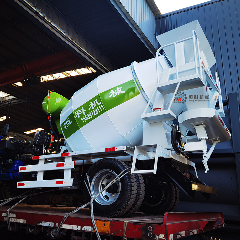 Manufacturer customized mixer truck, engineering machine, self feeding micro concrete mixer truck