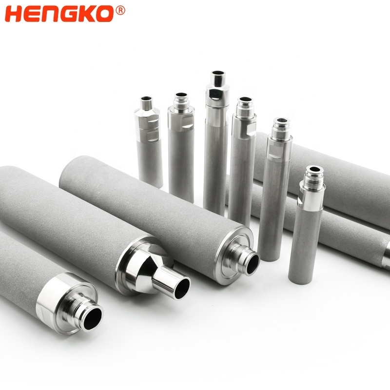 HENGKO high precision 1 2 5 10 micron SS 304 316L highly difficult stainless steel porous metal sintered filter cartridge