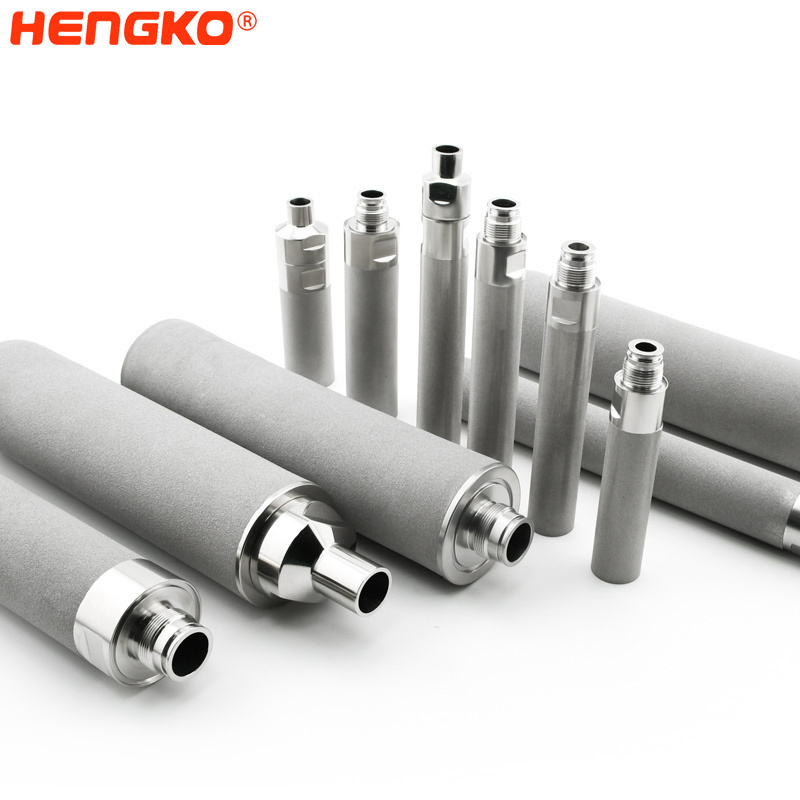 HENGKO high precision 1 2 5 10 micron SS 304 316L highly difficult stainless steel porous metal sintered filter cartridge