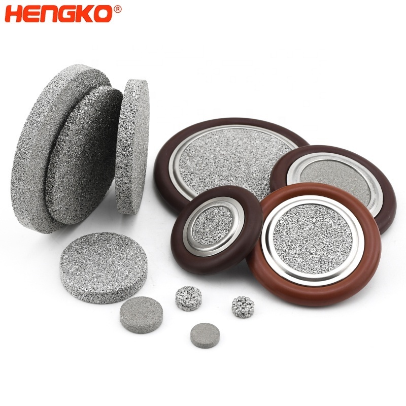 HENGKO Vacuum fittings stainless steel KF centering rings  sintered metal filter porous disc filter  for vacuum system