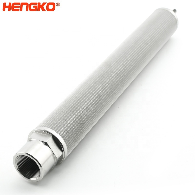 HNEGKO 10 25 50 Microns Powder Sintered Stainless Steel Wire Mesh Filter Tube Cartridge