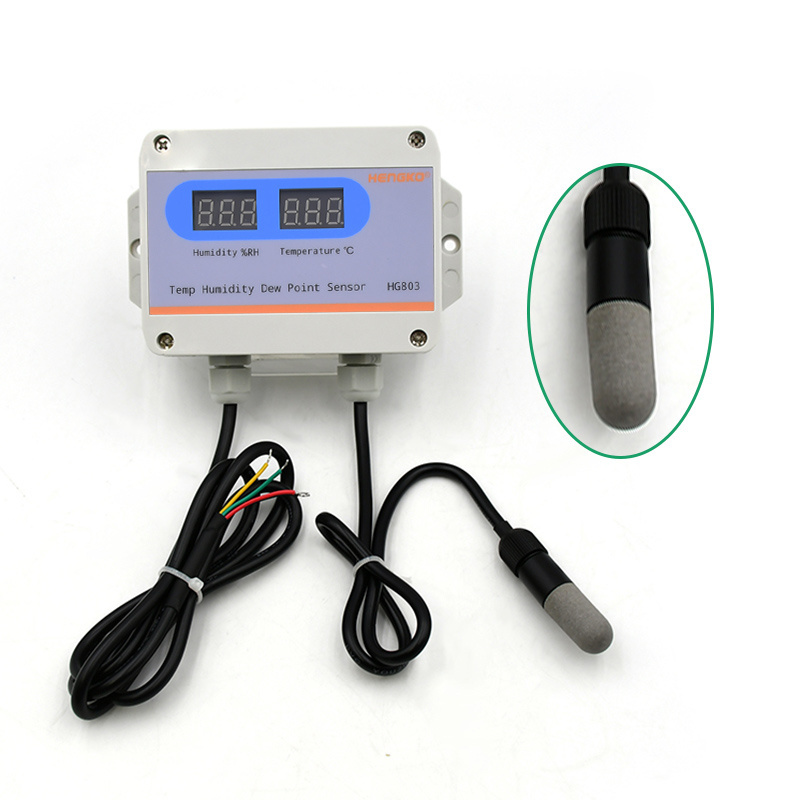 HG803 industrial split probe rs485 humidity and temperature sensor meter transmitter with display for flower breeding Labs