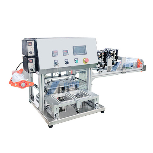 4 Position MS-1 Semi-Automatic Rotary Yogurt Sauce Jam Cup Pre-cut Aluminium Foil Lid Sealing Machine