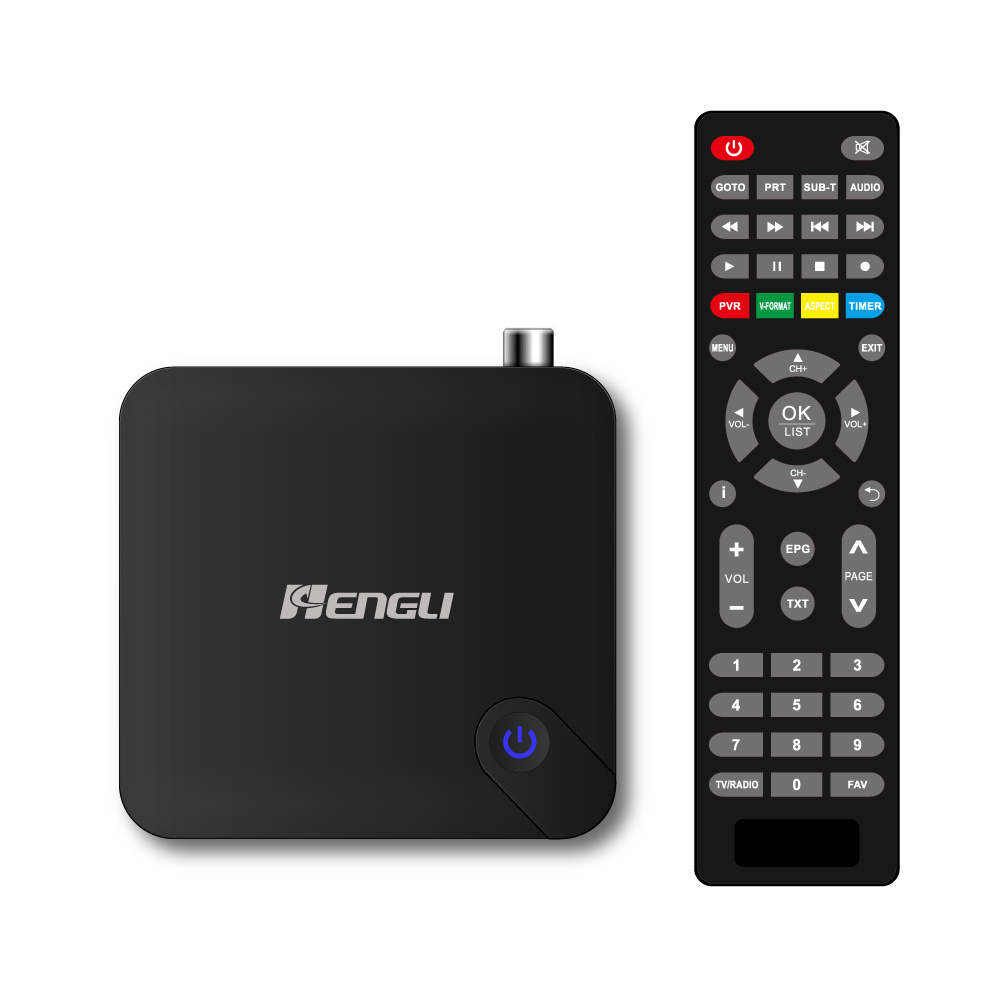 HENGLI Custom dvbt2 S905Y4 Linux system set-top box Dvb-t2 4k AC4 smart tv box with LOGO