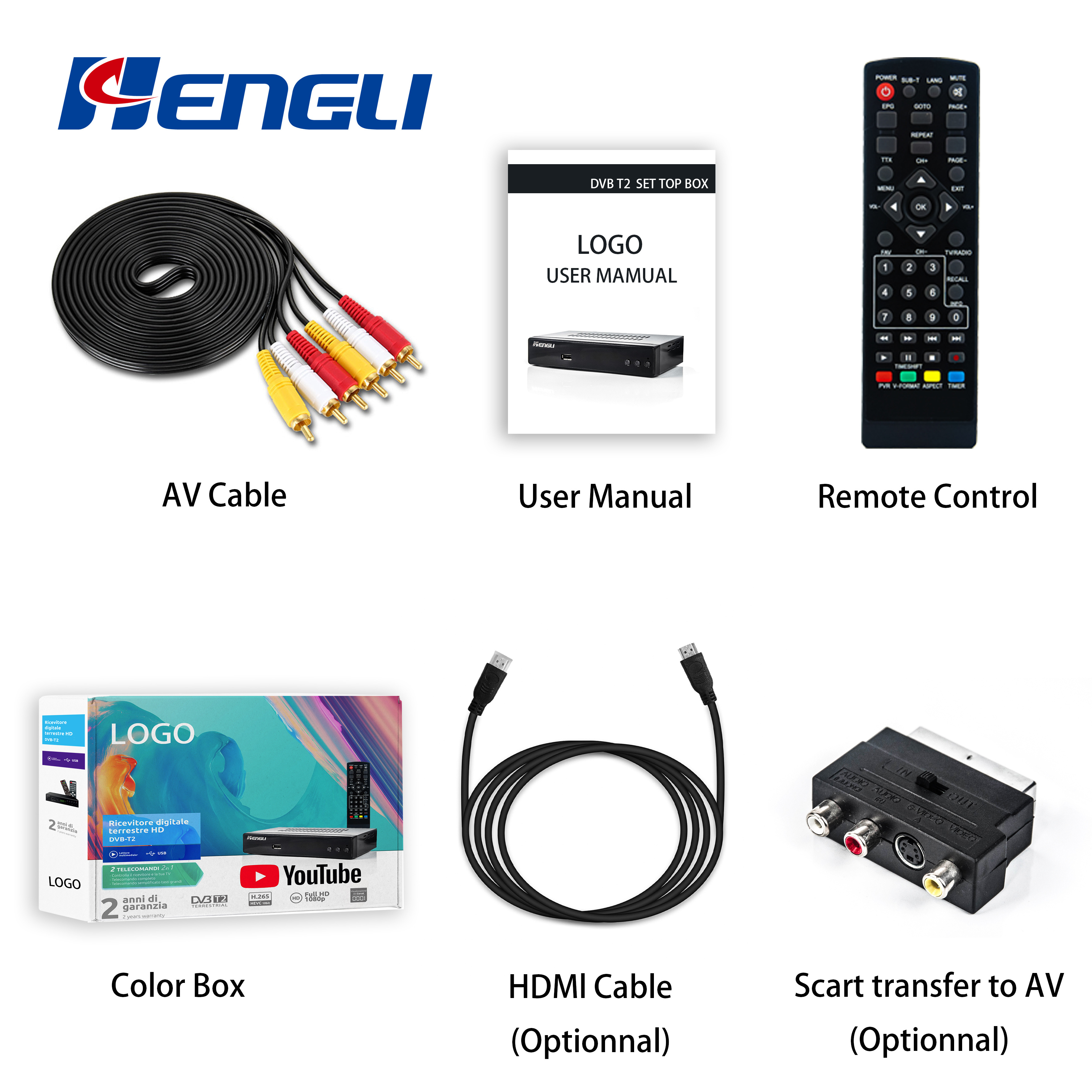 Full Hd Scart HEVC Digital H.264  IPTV Reseller Panel DVB T2 Receiver  DVB-T2 Set-top box With Wifi