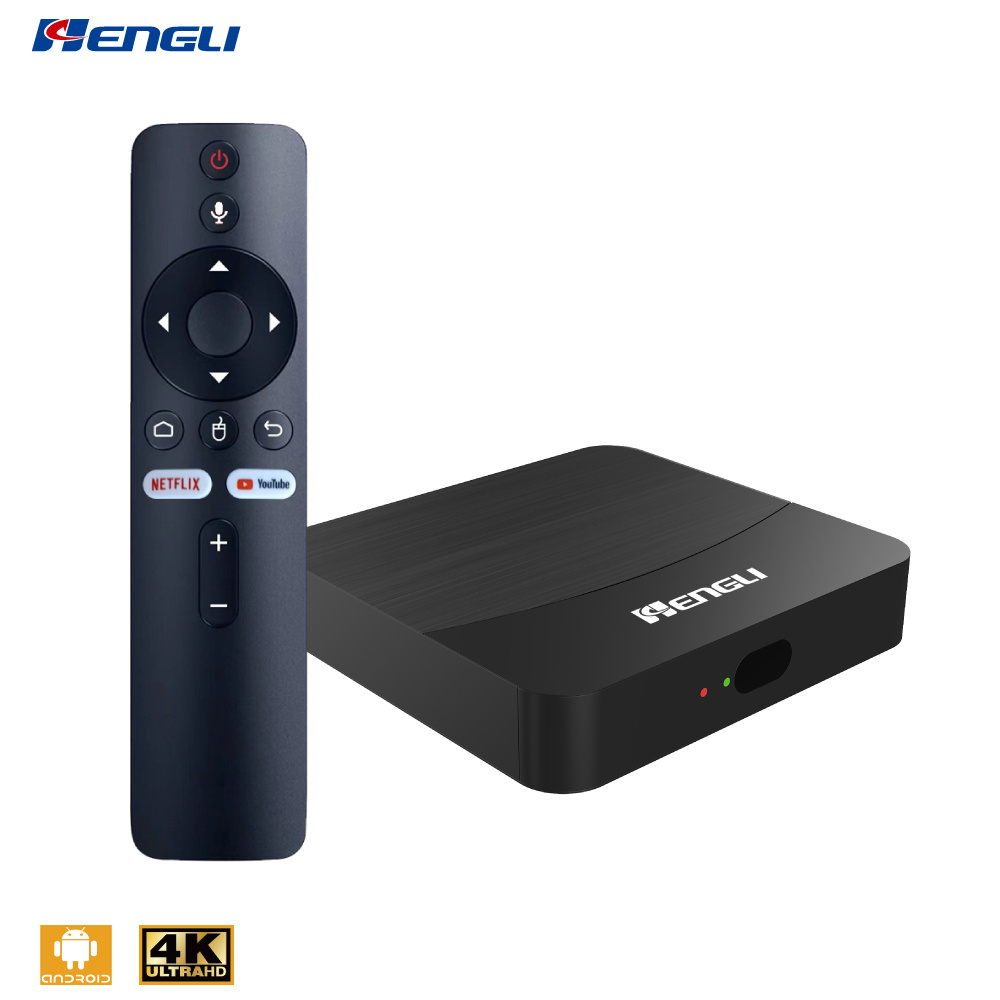 Smart TV box New Product manufacturer wholesale 4K full hd smart OTT android tv box with custom Logo