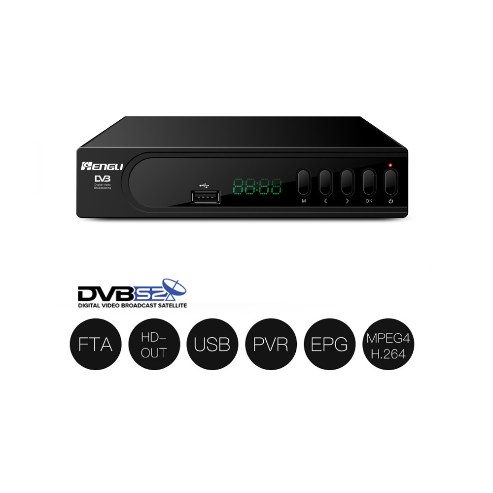 Full HD TDT Digital tuner dvb t2 wifi receiver digital tv decoder Set-top Box hevc h..265 dvbt2 set top box receiver