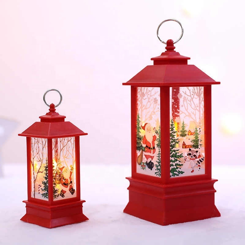 Wedding Party Ornament Mini LED Candleholder Flameless New Year Candle Lantern Home Navidad Christmas Tree Room Decorative Light