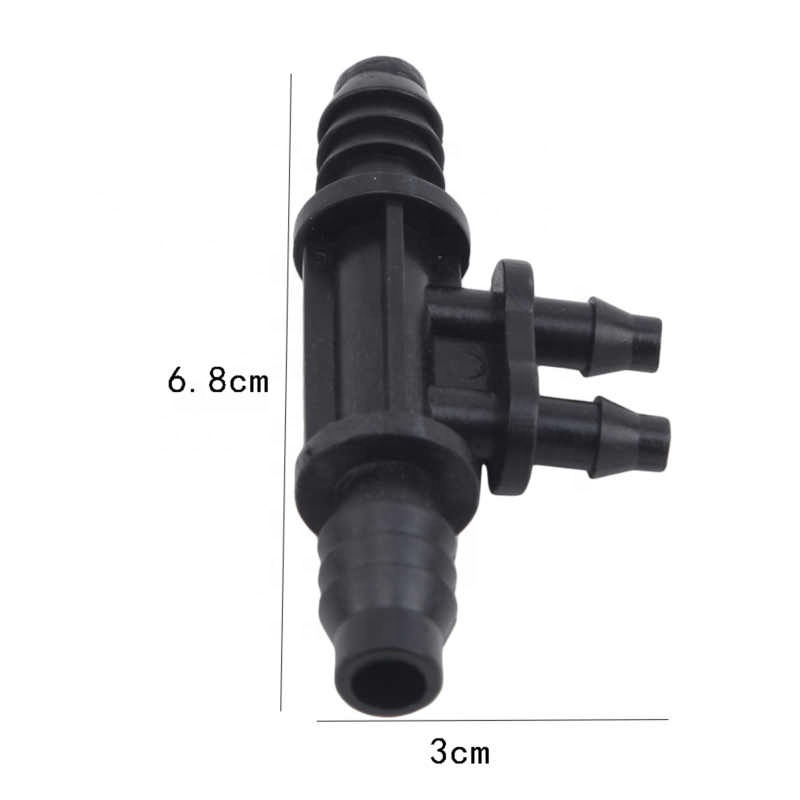 Ways Used To Garden 10Pcs/Pack Micro Drip Irrigation Hose Barb Tee 8/11 Mm (3/8 Inch) And 4/7 Mm (1/4-inch) Pipe Four