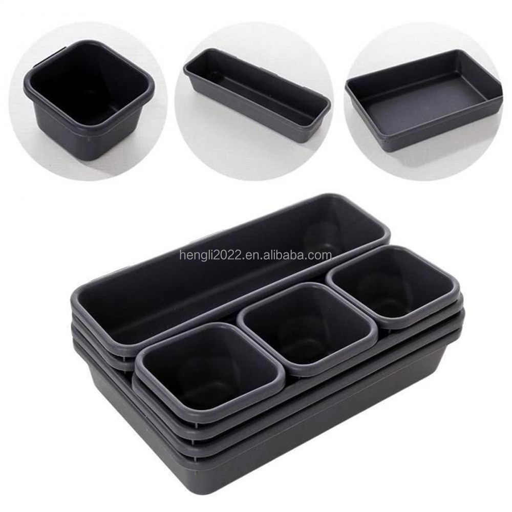 8pcs Household Drawer Organizers Storage Box Dustproof Desk Drawer Divider Storage Box Women Makeup Organizer Bathroom Storage