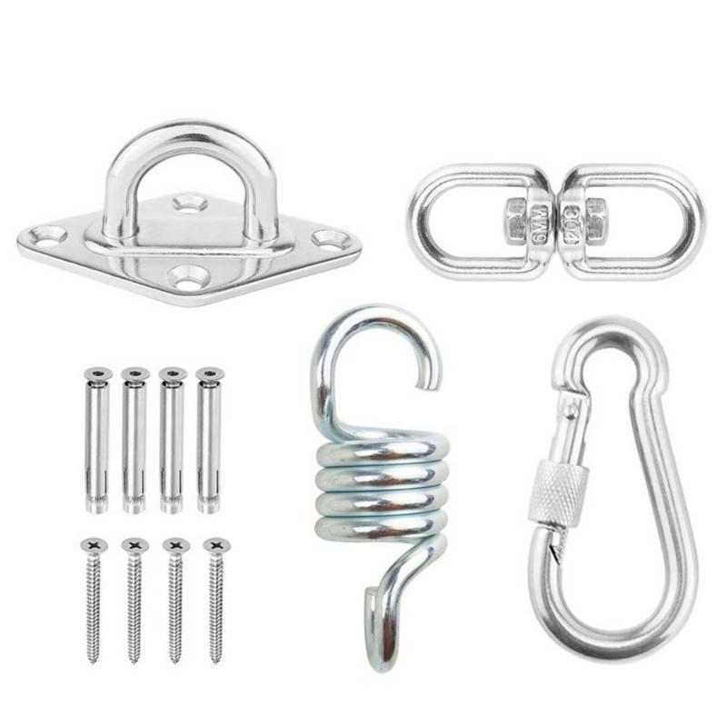 Spring Swivel Snap Hank Hook Camping New Stainless Steel Hammock Chair Hanging Kit Ceiling Mount