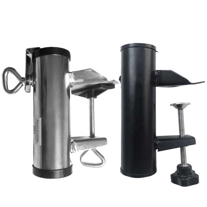 Parasol Holder Patio Umbrella Stand Holder Fixed Clip Umbrella Clamp Portable Fishing Umbrella Mount Bench Buddy Deck