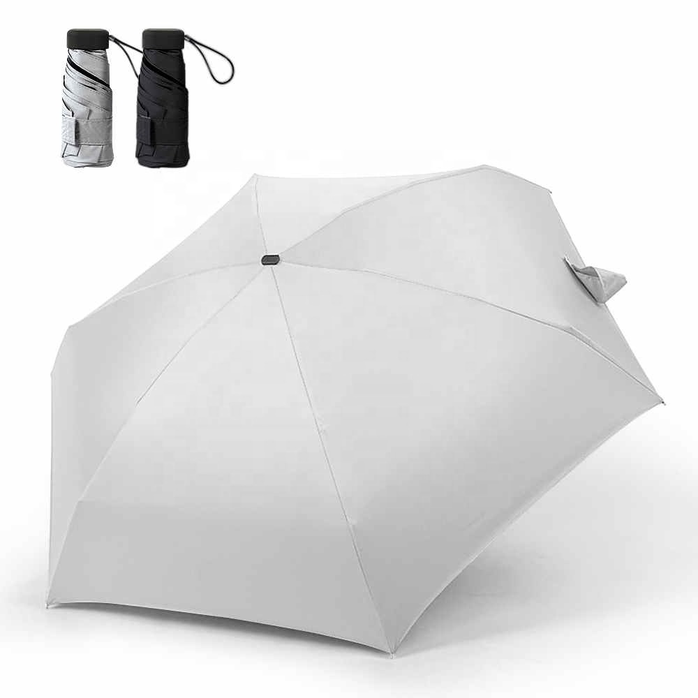 For Sun Rain Golf 6 Ribs Mini Travel Golf Umbrella Lightweight Folding Umbrella UV Protection Umbrella