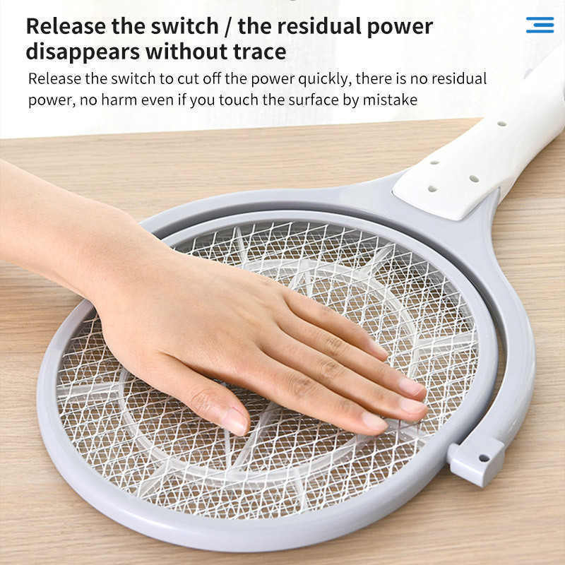 Insects Killer Home Bug Zappers Summer Cordless Battery Power Electric Fly Mosquito Swatter Bug Zapper Racket