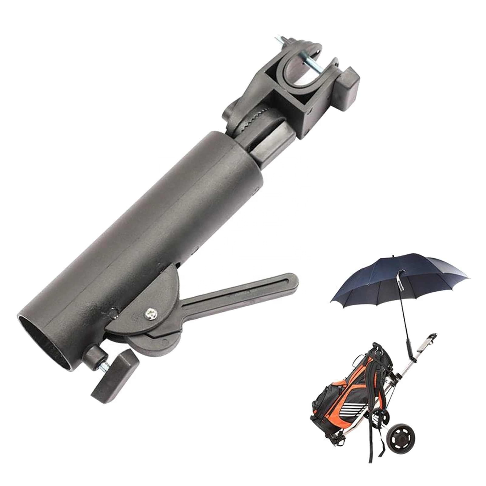 Stand Push Pull Bike Cart Car (Black) Push Cart Umbrella Holder - Golf Push Cart Umbrella Holder Adjustable Universal Plastic