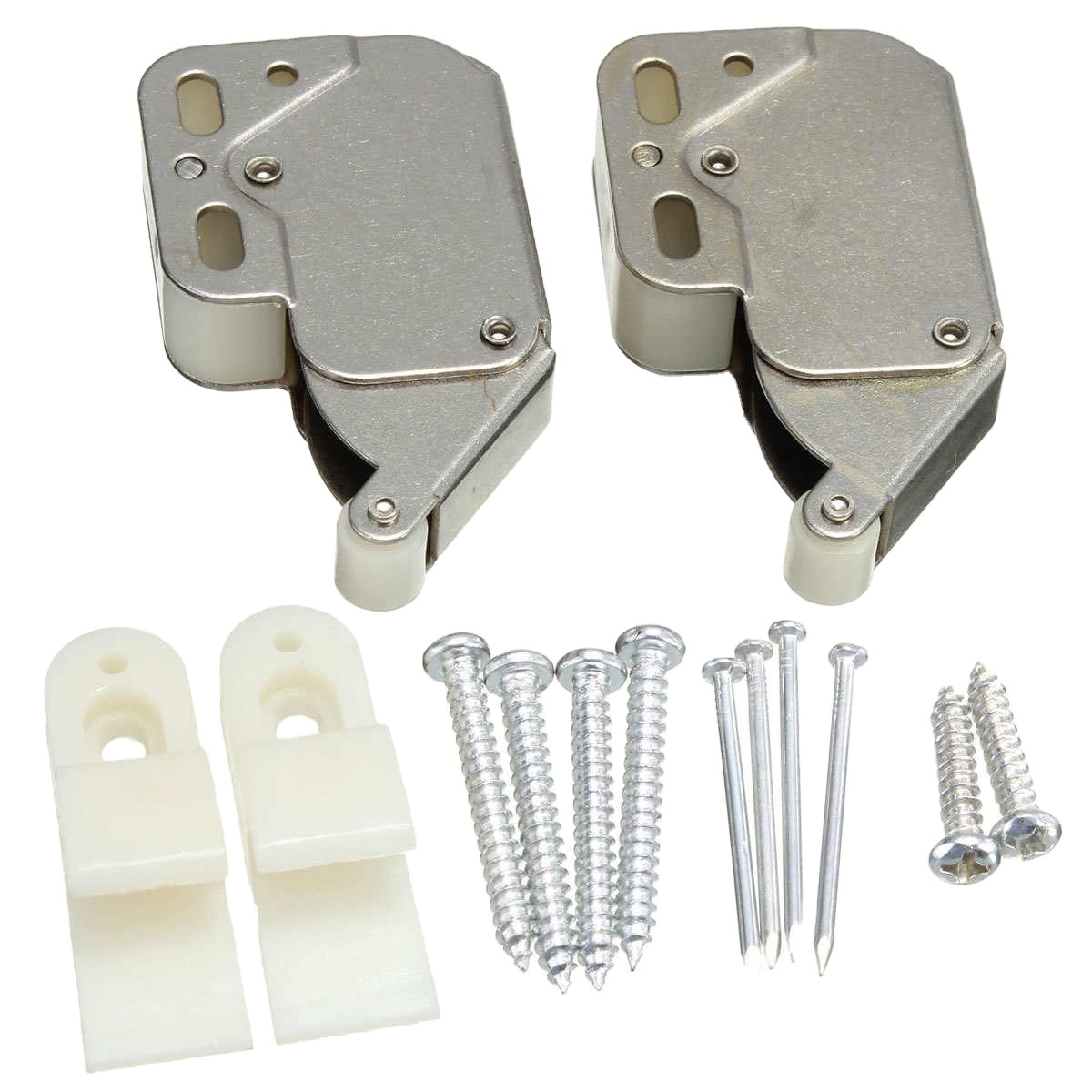 Latch 32mm X 10.5mm X 10mm New Arrival MTGATHER 2 Pcs Mini Tip Cupboard Catch Caravan Spring Loaded Door Cabinet Boat