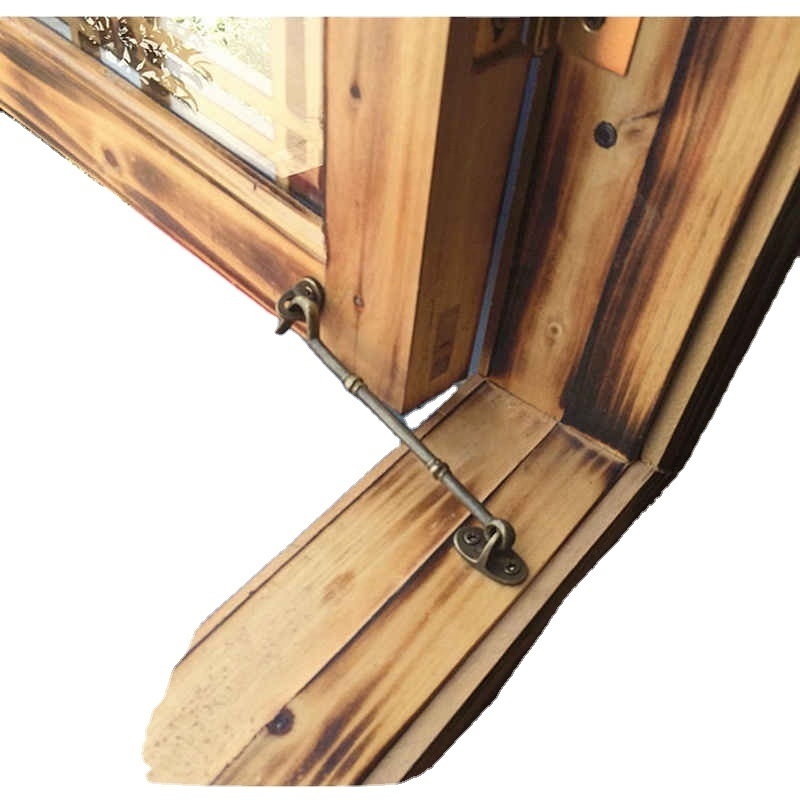 Lock Door Catch Window Stay Wind Bracing Hardware Antique Window Hinge Support Rod Holder 3inch Brass Cabin Hook And Eye Latch