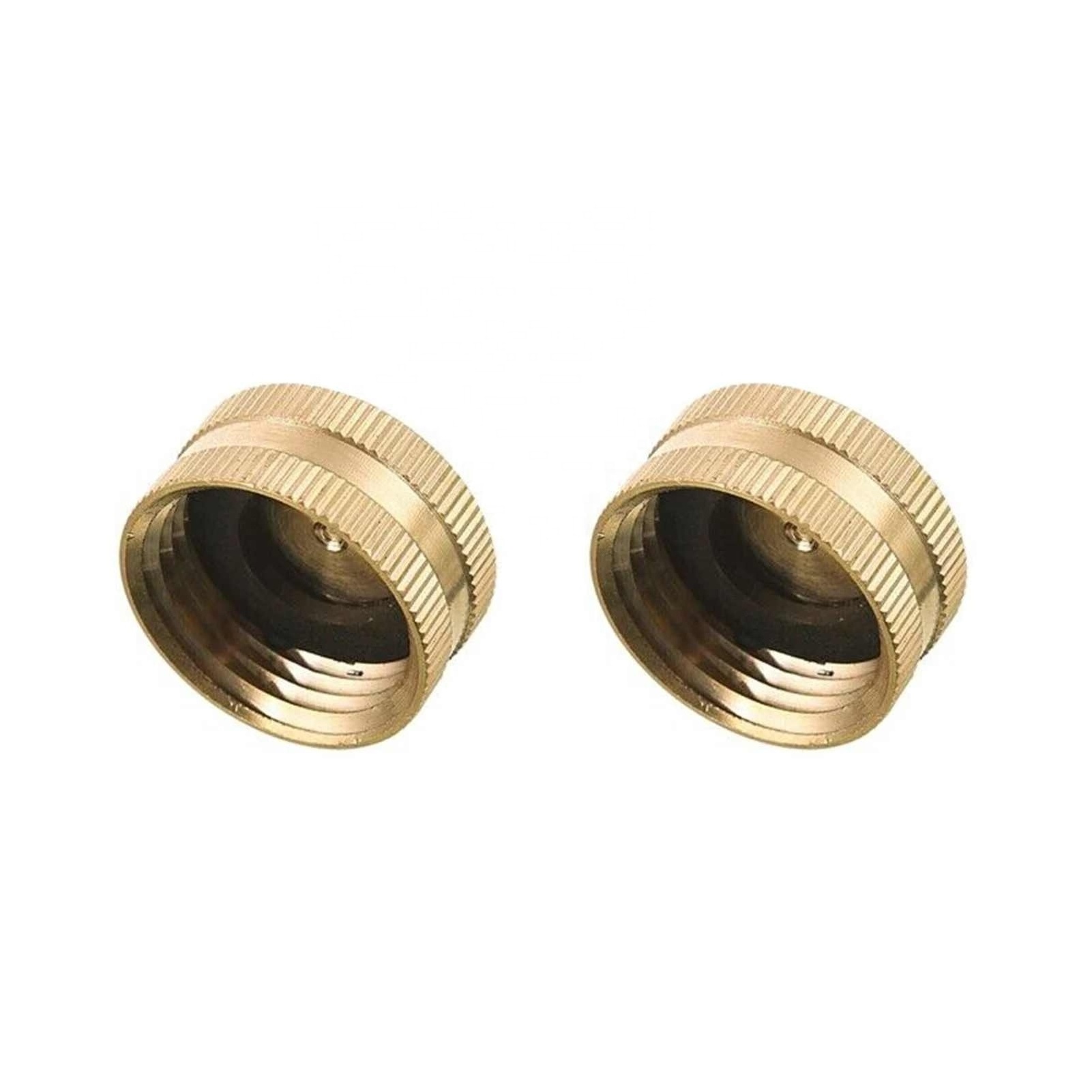 Brass Garden Hose End Gasket 2pack Shut Off With NH Tool Fitted Female Connector Gold Accessories