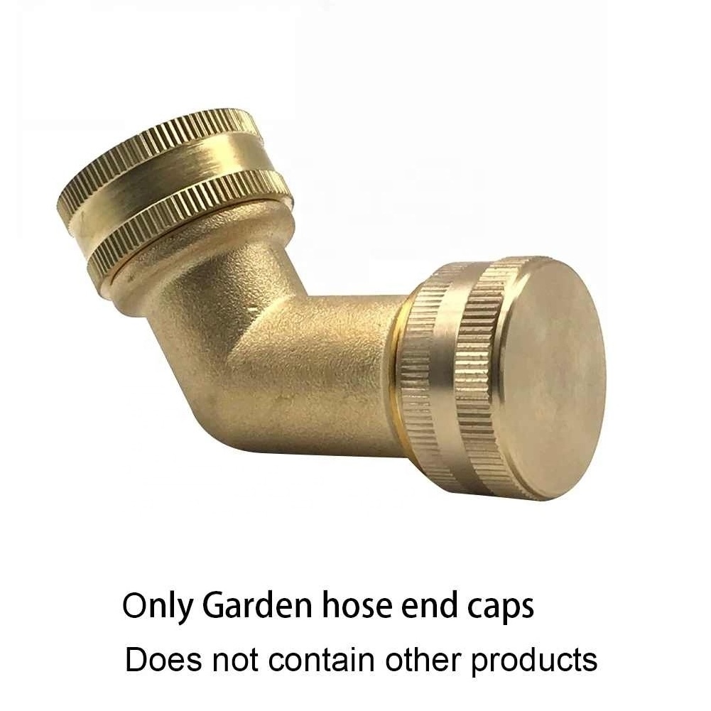 Brass Garden Hose End Gasket 2pack Shut Off With NH Tool Fitted Female Connector Gold Accessories