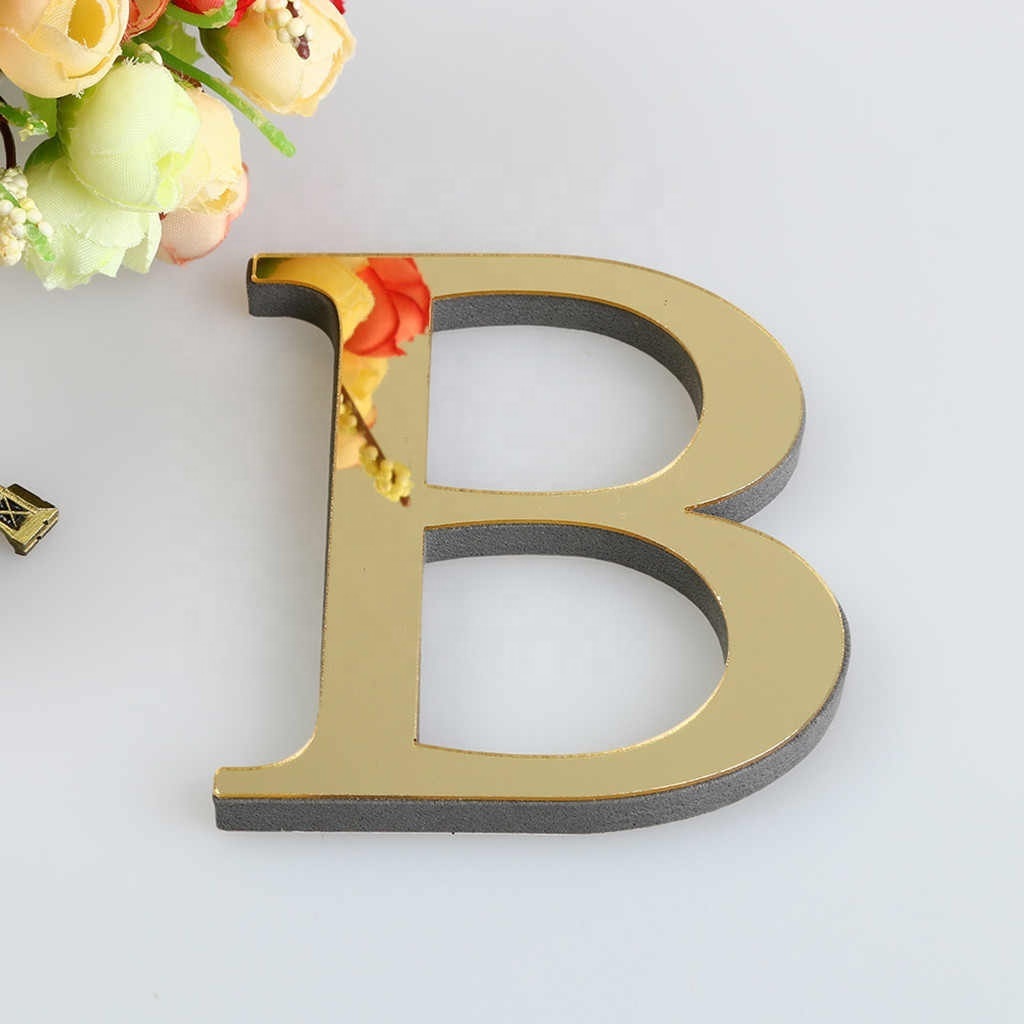 15CM 3D Mirror Letters Wall Stickers For Logo Name Alphabet Wedding Love Letters English Wall Home Decorations for Living Room