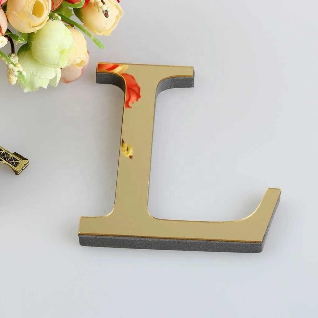 15CM 3D Mirror Letters Wall Stickers For Logo Name Alphabet Wedding Love Letters English Wall Home Decorations for Living Room