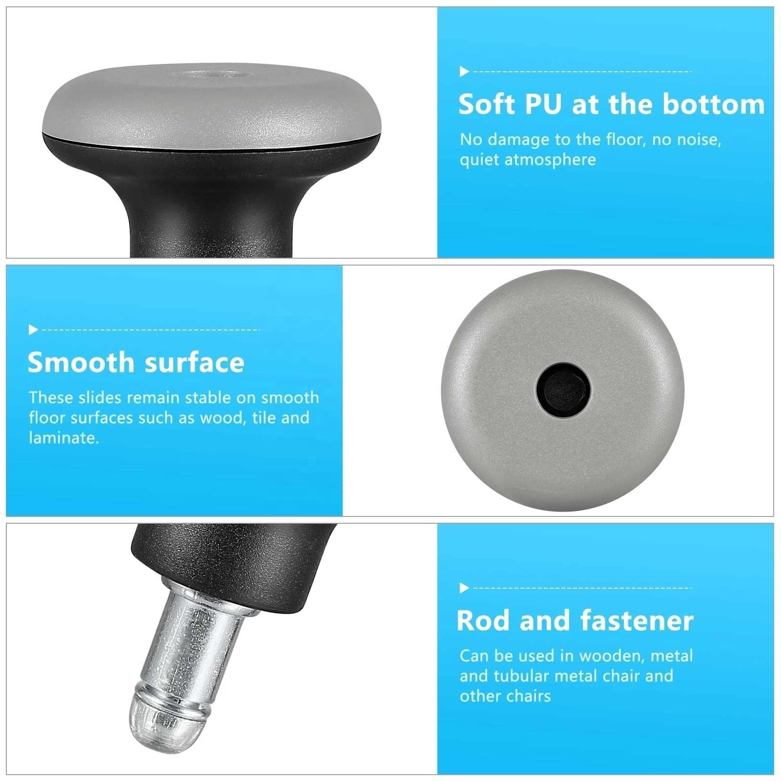 Chair Glides Office Bell Casters Carpet Wheelsdesk Feet Replacement Wheel Stopper Computer