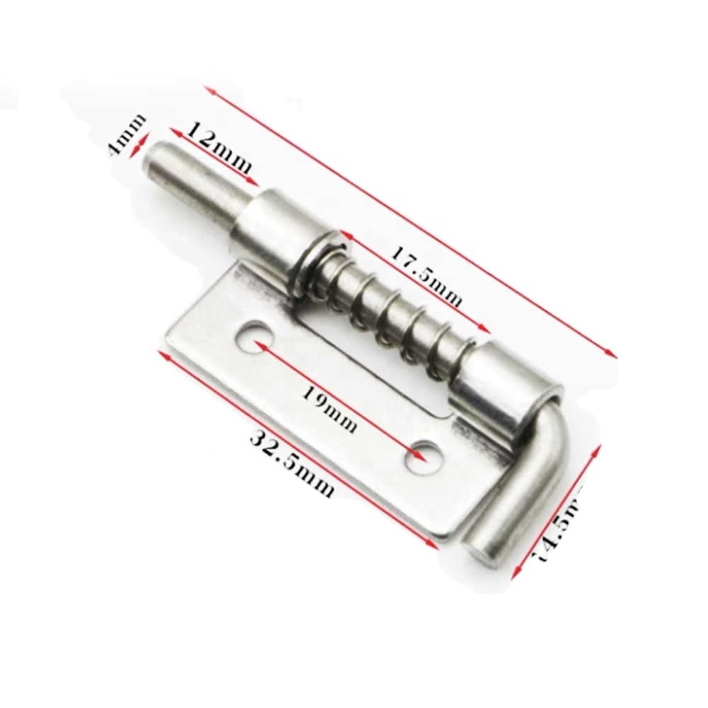 10pcs Spring Loaded Latches Pin 304 Stainless Steel Security Barrel Bolt Latch Tone Door Cabinet Hinges Accessories