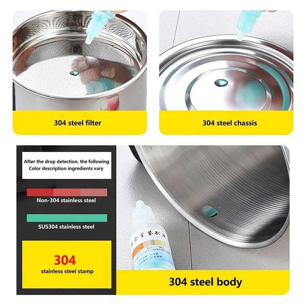 Cooking Oil Container Stainless Steel Oil Filter Pot With Anti-scald Tray 1.4L Oil Container Grease Can Storage Strainer For