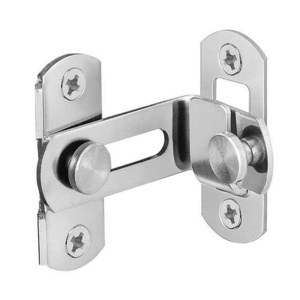 Cabinet Sliding Home Chain Latch Button 90 Degree Security Tools Stainless Steel Door Lock Push Pull Clasp Shift Hotel