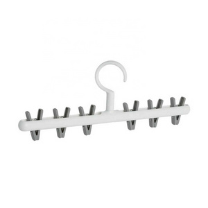 3Clothes Hanger Plastic 360 Degree Drying Coat Clothing Windproof Hanging Hook Clips Household Closet Rack White Gray