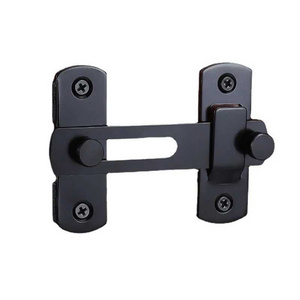 Door Lock Guard Latch Bolt 90 180 Degree Stainless Steel Toggle Latch Sliding barn Door Lock Black Iron Right Angle barn Lock