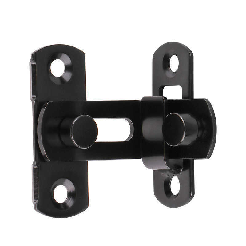 Door Lock Guard Latch Bolt 90 180 Degree Stainless Steel Toggle Latch Sliding barn Door Lock Black Iron Right Angle barn Lock