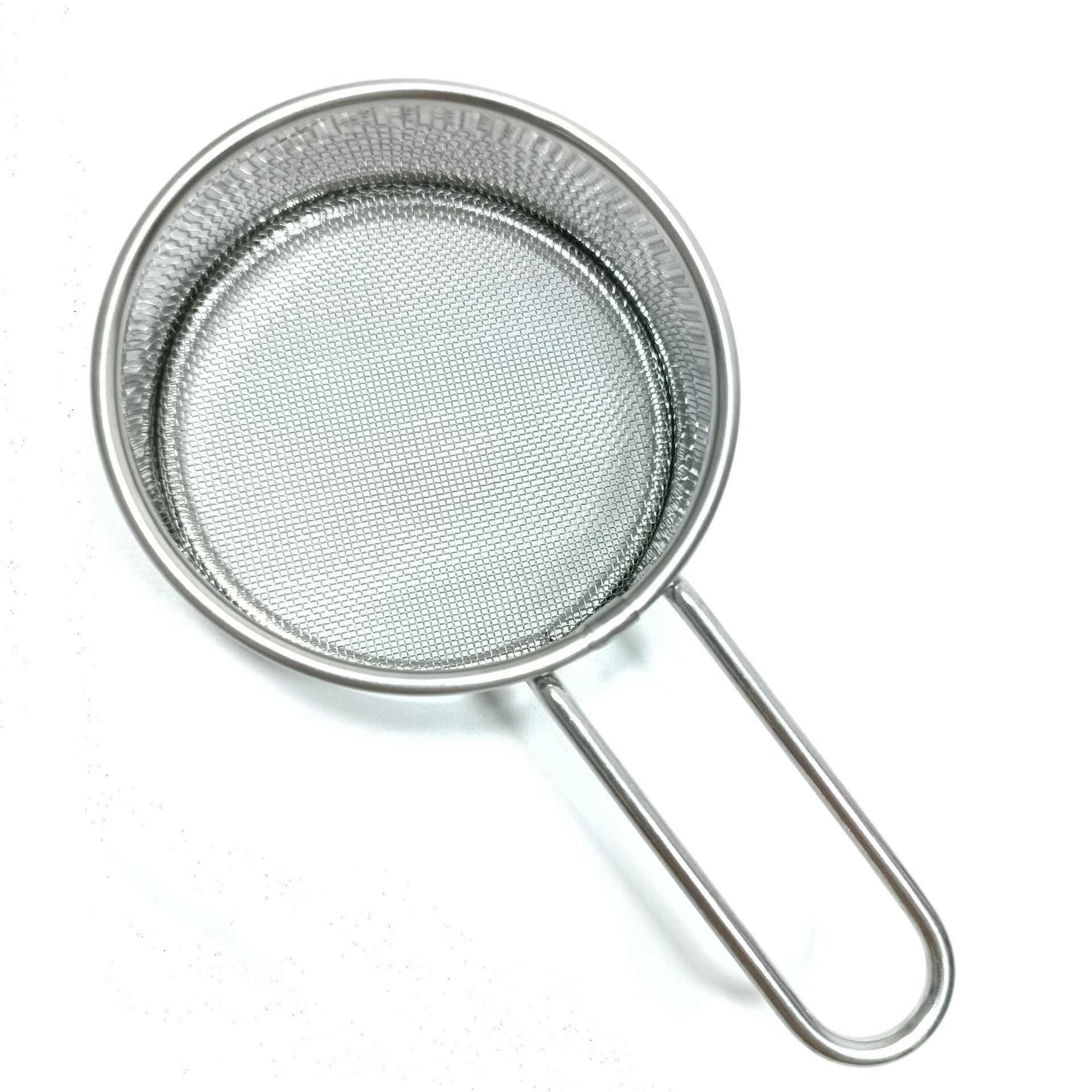 304 Stainless Steel Small Flour Sieve 40 Mesh Fine Mesh Sprinkler Sieve Handheld Powdered Sugar Cocoa Powder Sand Filter Sieve