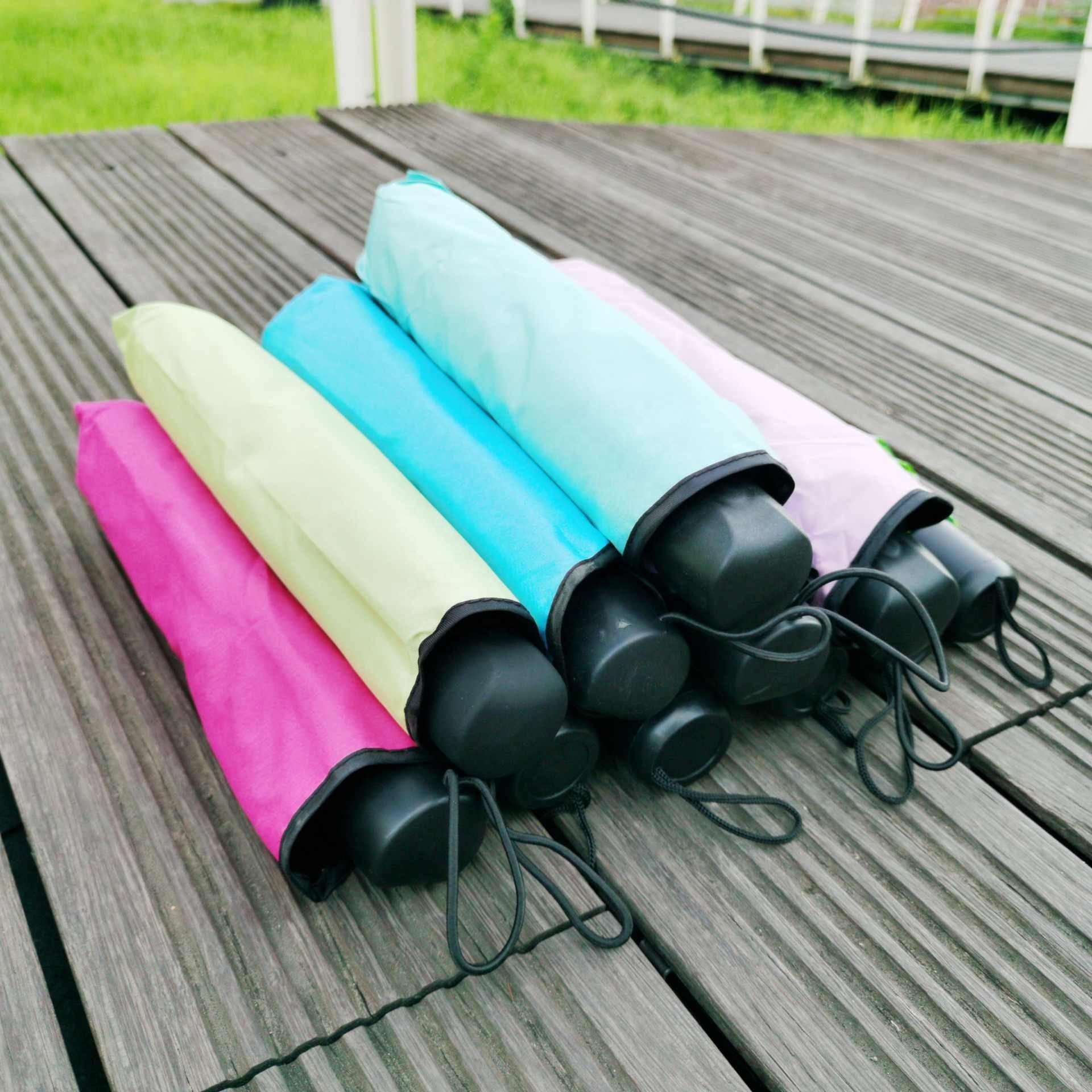 Water Blooming Rain Umbrella Sunshade Umbrella Folding Three Folding Couple Umbrella Anti-ultraviolet Ray