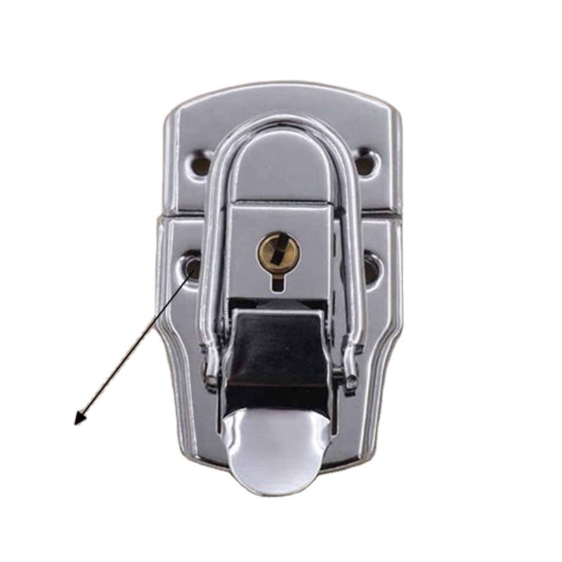 For Sliding Door Window Hardware Safety Cabinet Box Square Lock With Key Spring Latch Catch Toggle Locks Metal Hasp