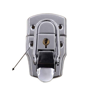 For Sliding Door Window Hardware Safety Cabinet Box Square Lock With Key Spring Latch Catch Toggle Locks Metal Hasp