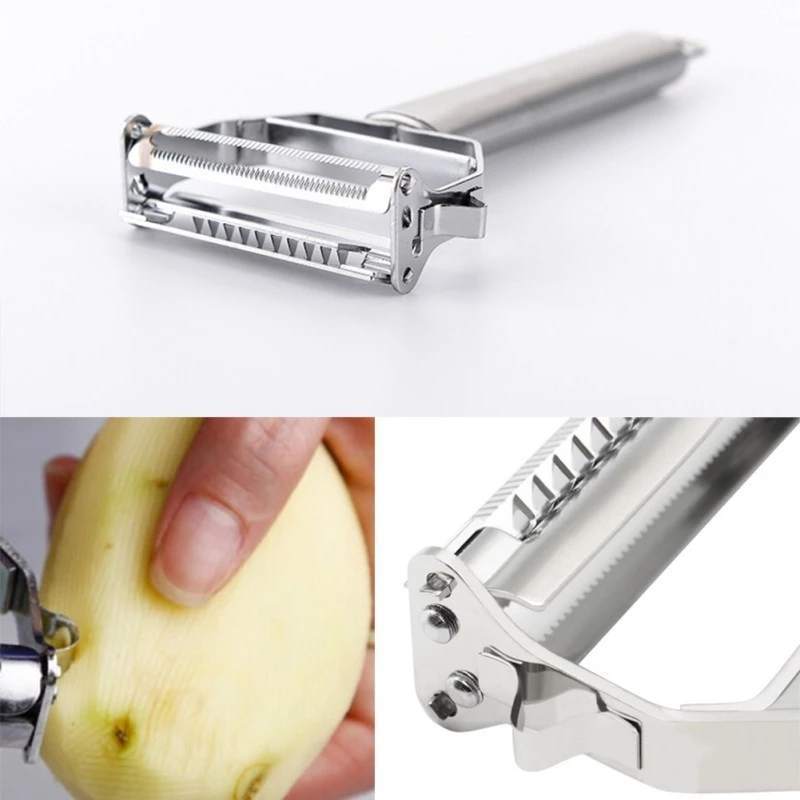 Potato Cucumber Carrot Grater Kitchen Tool Stainless Steel Multi-function Vegetable Fruit Peeler Julienne Cutter Shredder Slicer