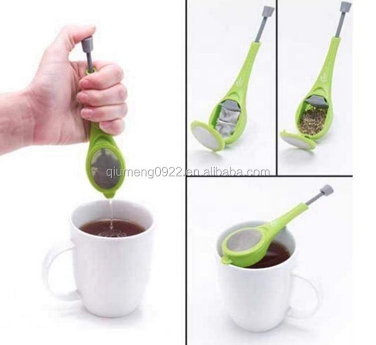 Measure Swirl Steep Stir&Press Tea Infuser Built-in Plunger Healthy Intense Flavor Reusable Tea Bag Plastic Tea&Coffee Strainer