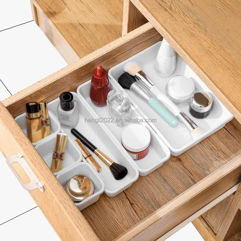 8pcs Household Drawer Organizers Storage Box Dustproof Desk Drawer Divider Storage Box Women Makeup Organizer Bathroom Storage