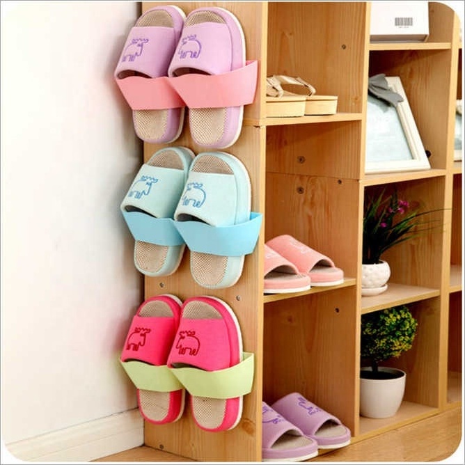 Living room bathroom wall mounted storage rack Wave separated three-dimensional shoe rack Wall storage layer rack Single