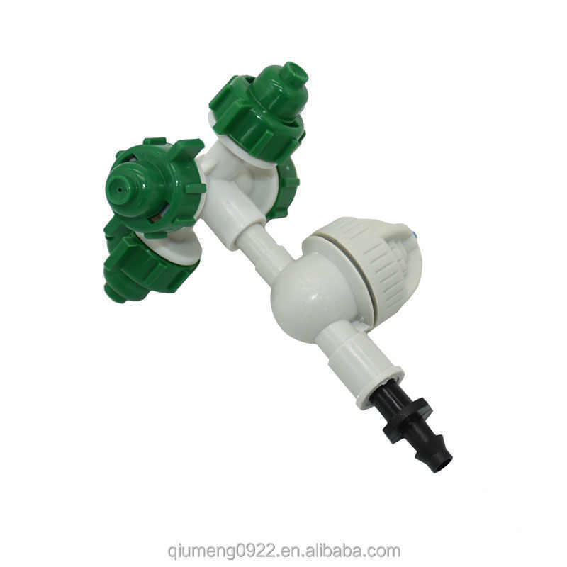 Fog WATER SPRAY To Drip Irrigation 1set Greenhouse Hanging Anti Drip Misting Nozzle Cross Fog Nozzle Atomizing