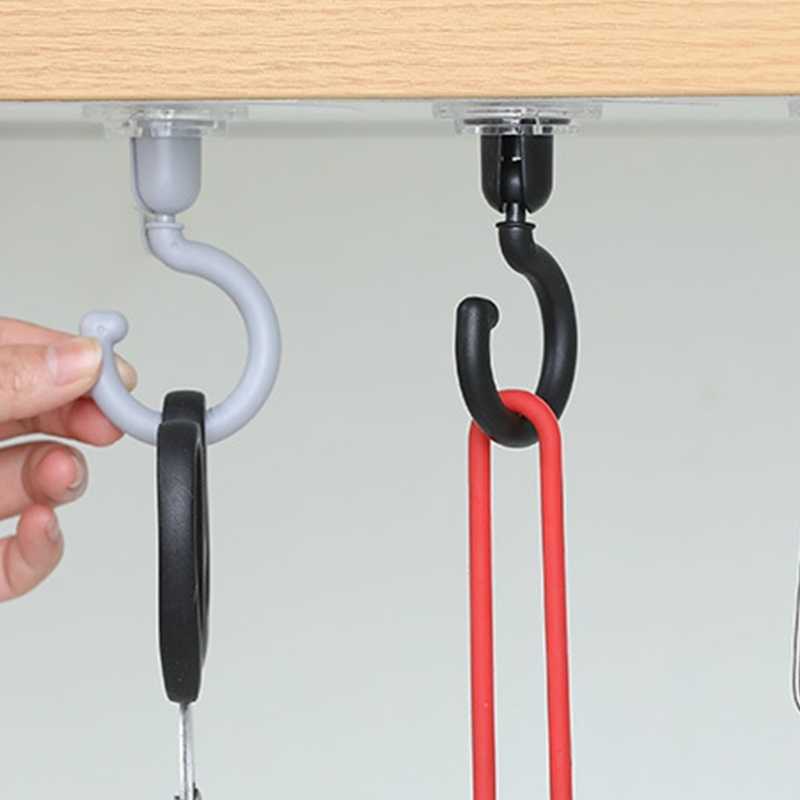 Swivel Swag Hooks in White Gray Black Heavy Duty Self Adhesive for Ceiling Walls No Damage No Need to Nail and Drill