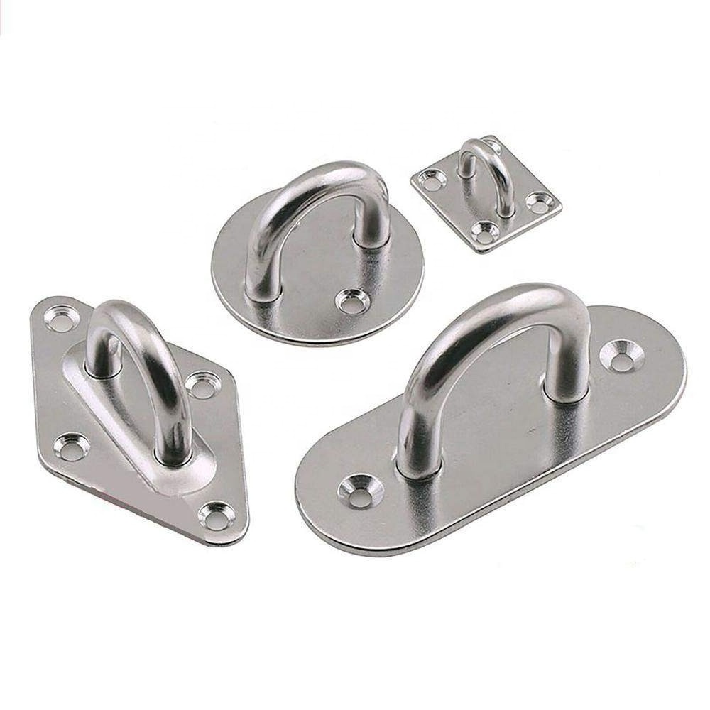 For Boat Hammock M5 M6 M8 M10 M12 1Pcs Pad Eye Plate Staple 304 Stainless Steel Ring Hook Loop U-Shaped Design Screws