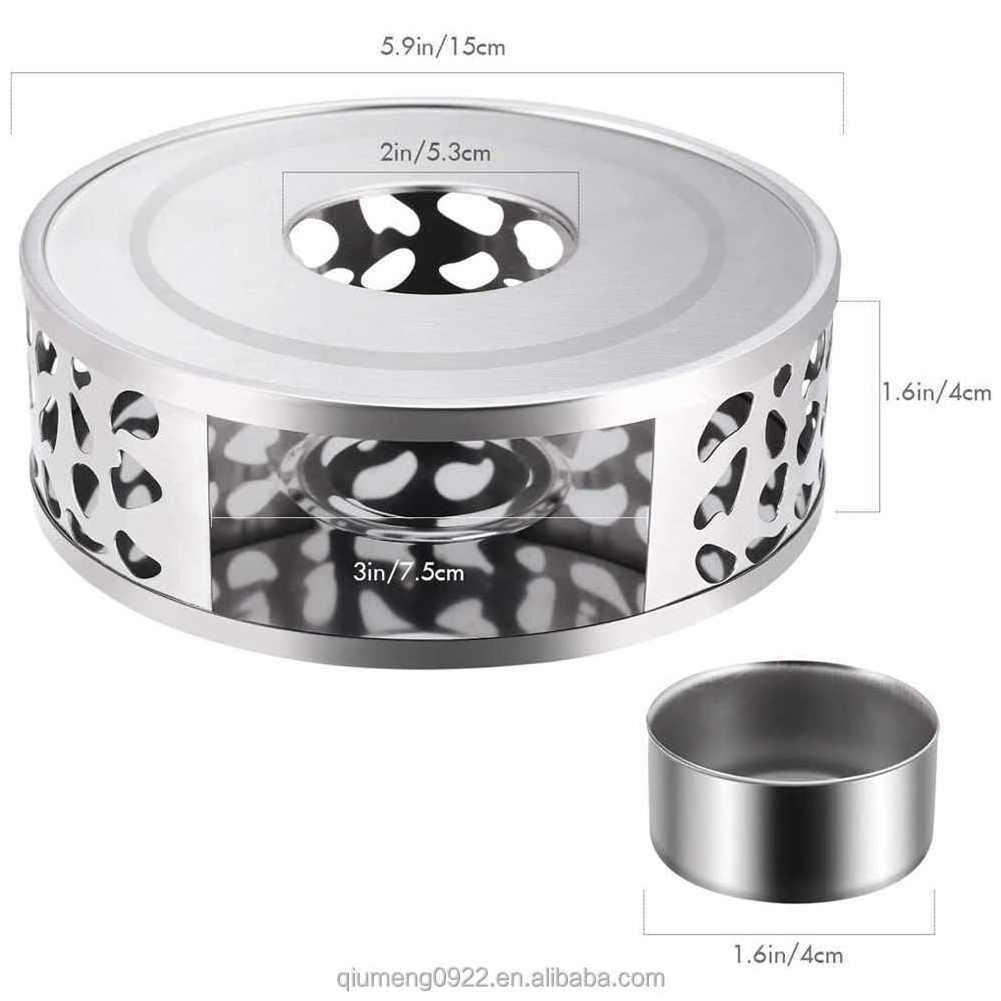 Teapot And Other Heatproof Dish Warming Use Tea Warmer - Stainless Steel Teapot Warmer With Tea Light Candle For Glass