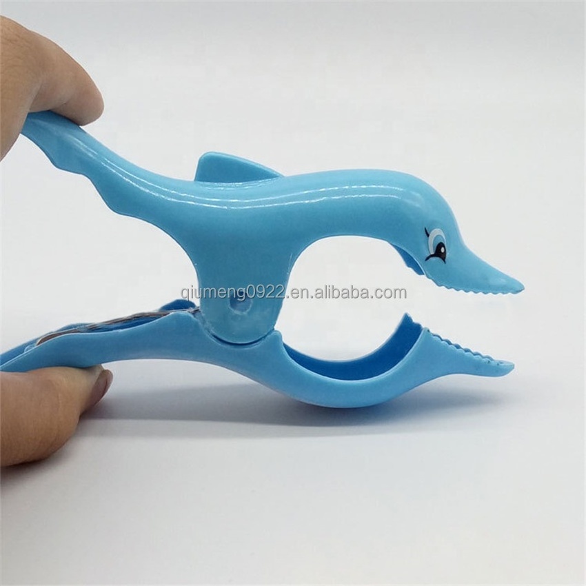 For Home Towel Beach Clothes Clip Plastic Dolphin Clothespin Clips Portable Windproof Hanging Quilt Socks Clamp Clothes Pegs