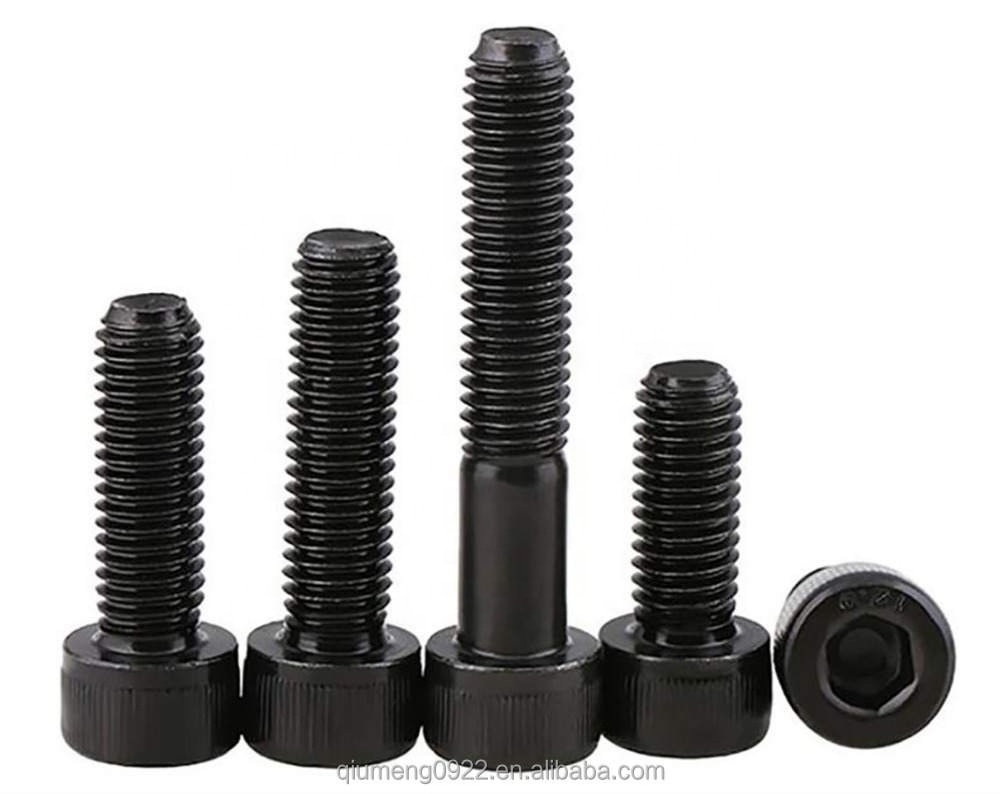 Socket Bolts 12.9 Grade Carbon Steel 5Pcs 1/4-20 3/8-16 Black Hex Socket Head Cap Screws BSW Allen Head Hexagon