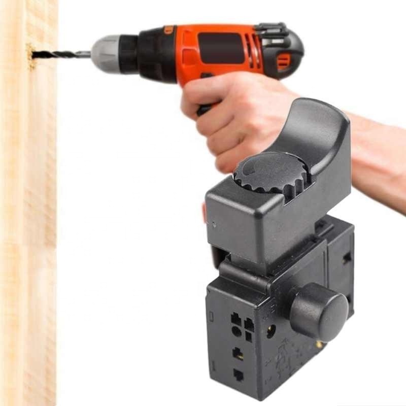 Trigger Switch 250V 6A FA2-6/1BEK Electric Hand Drill Speed Control Lock on Push Button Switch Electric Tool Accessories