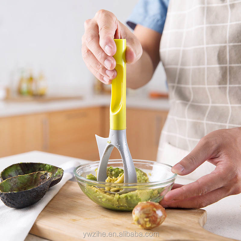 Vegetable Masher Multifunction Portable Kitchen Accessories 5-in-1 Avocado Slicer Fruit Tool Plastic